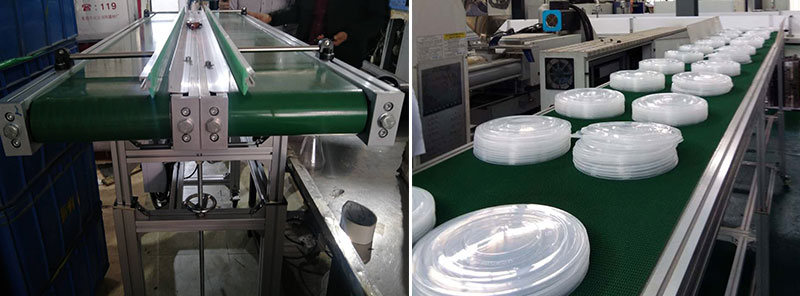 皮带输送机应用于吹塑产品输送